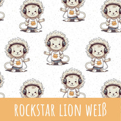 Rockstar lion weiß Baumwolle - Mamikes