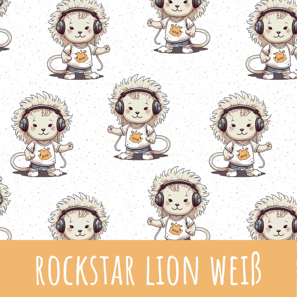 Rockstar lion weiß Bio Jersey - Mamikes