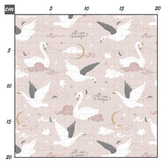 Schwanenkönig rosa Baumwolle - Mamikes