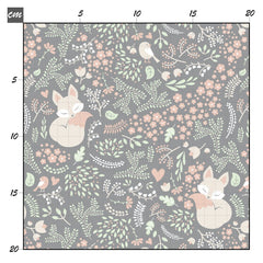 Sleeping fox-green Baumwolle - Mamikes