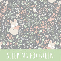 Sleeping fox-green Baumwolle - Mamikes