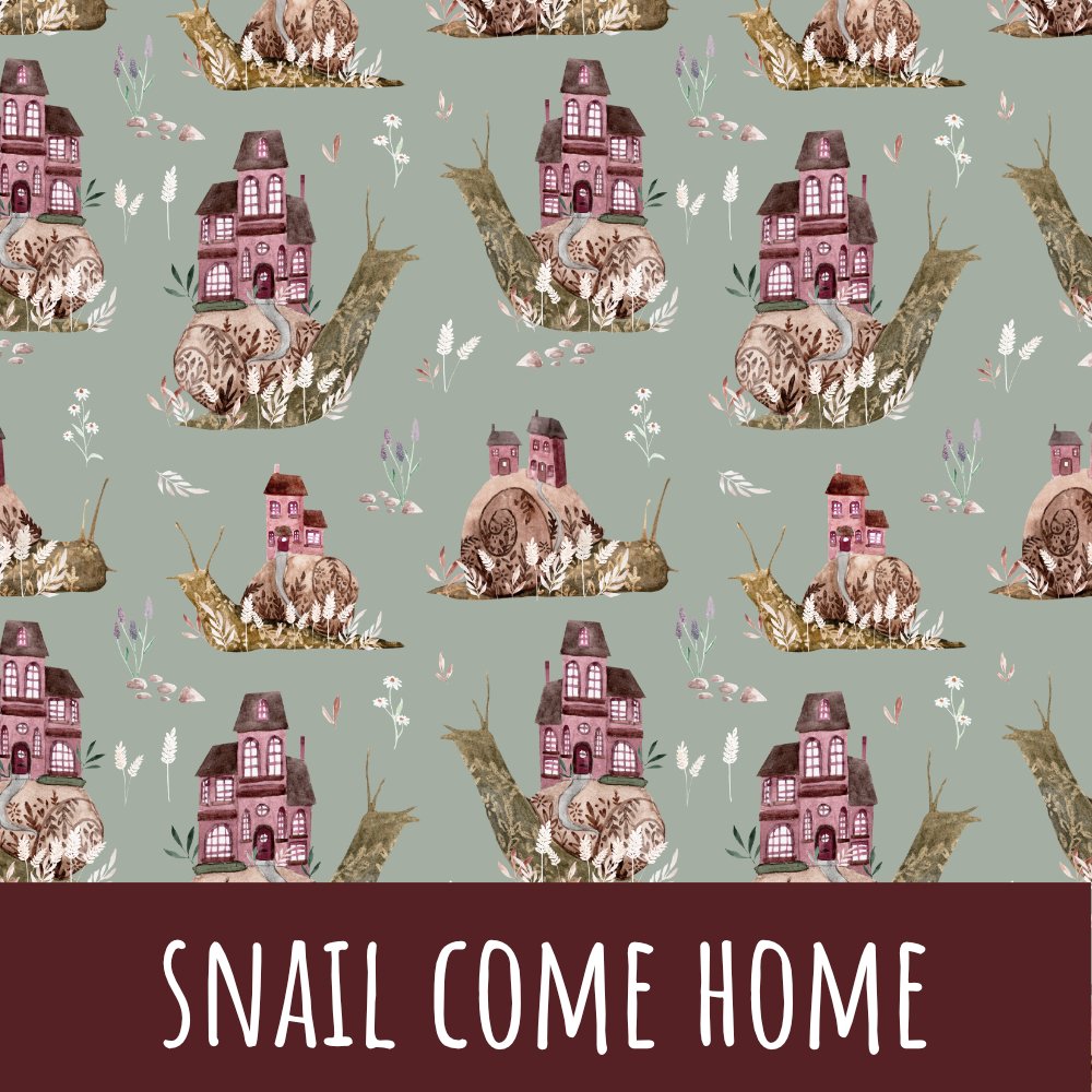 Snail come home Baumwolle - Mamikes
