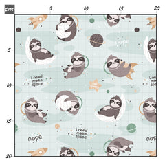 Space sloth mint Baumwolle - Mamikes