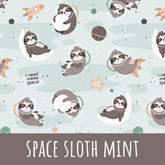 Space sloth mint Baumwolle - Mamikes