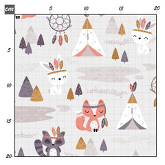 Tribal woodland rost Baumwolle - Mamikes