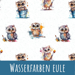 Wasserfarben Eule Baumwolle - Mamikes