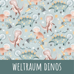 Weltraum Dinos Baumwolle - Mamikes