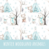 Winter woodland animals Baumwolle - Mamikes