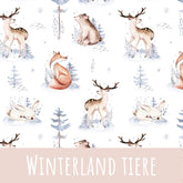 Winterland Tiere Baumwolle - Mamikes
