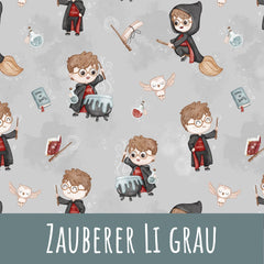 Zauberer li grau Bio Jersey - Mamikes