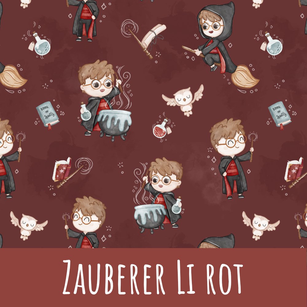 Zauberer li rot Bio Jersey - Mamikes