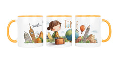 Personalisierte Keramiktasse (7 Farben) 604 Abenteurerin