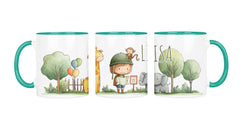 Personalisierte Keramiktasse (7 Farben) 605 Safari