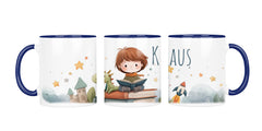 Personalisierte Keramiktasse (7 Farben) 623 Bücherfreund