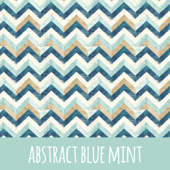 Abstract blue mint Vorbestellung (Stoffart wählbar)