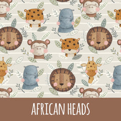 african heads Bio Jersey 104 cm Stoffrest