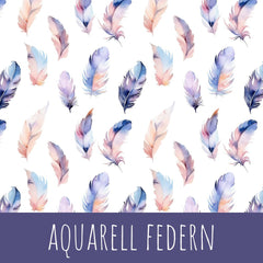 Aquarell Feder Baumwolle 49cm Stoffreste 15,3€/m