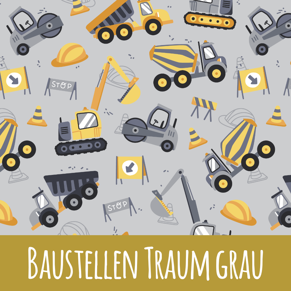 Baustellen Traum grau Bio Jersey