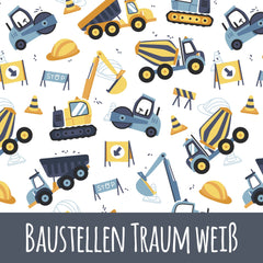 Baustellen Traum weiß  Bio Jersey