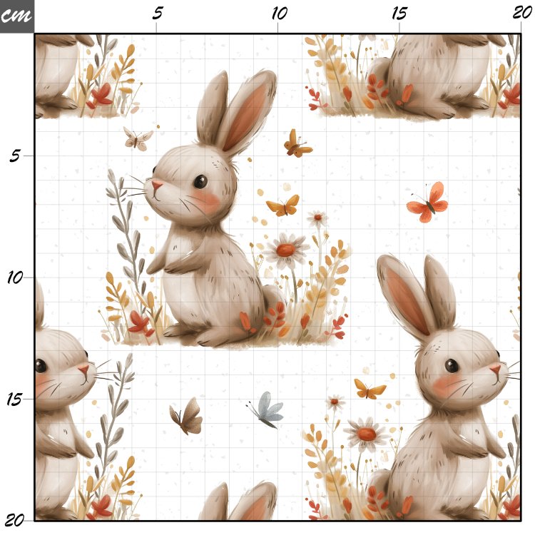 Blumenhase weiß Bio Jersey