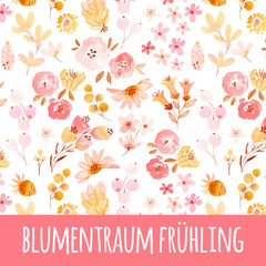 Blumentraum Frühling Bio Rib Jersey 55cm Stoffrest 15,45€/m