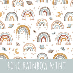 boho rainbow mint Bio-Sommersweat 50cm Stoffrest 20,8€/m
