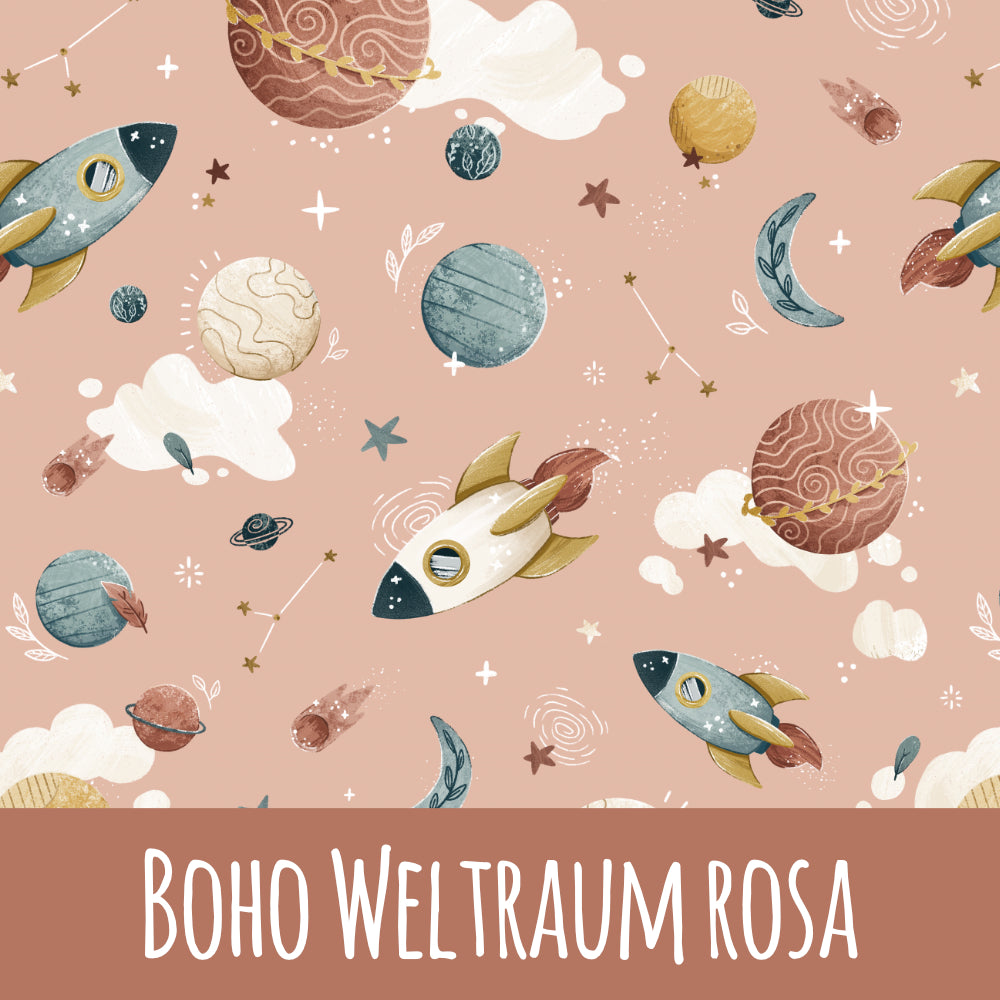 Boho Weltraum rosa Bio Jersey