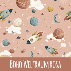 Boho Weltraum rosa Bio Jersey