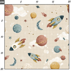 boho Weltraum sand Musselin