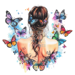 Bügelbild butterfly girl 2 - 25-009