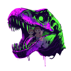 Bügelbild dino head 2 - 25-011