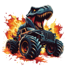 Bügelbild dino monstertruck - 25-013