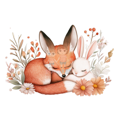 Bügelbild Fuchs & Hase 1 - 25-049