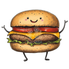 Bügelbild happy burger - 25-018