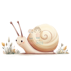 Bügelbild happy snail beige - 25-019