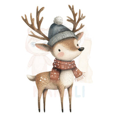 Bügelbild happy winter deer - H025