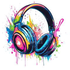 Bügelbild headphones - 25-022