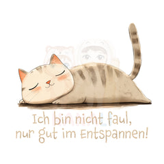 Bügelbild Ich bin nicht faul, nur gut im Entspannen! - BS016