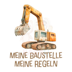 Bügelbild Meine Baustelle meine Regeln - BS011