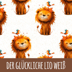 Der glückliche Lio weiß Bio Jersey 50cm Stoffrest 18,1€/m