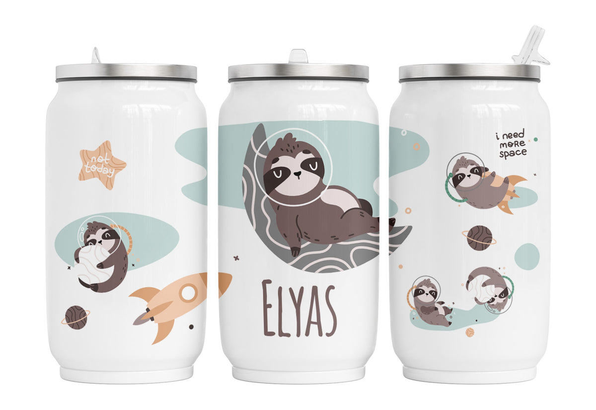 Personalisierte Thermo-Edelstahl Trinkdose  12. Spacy Sloth