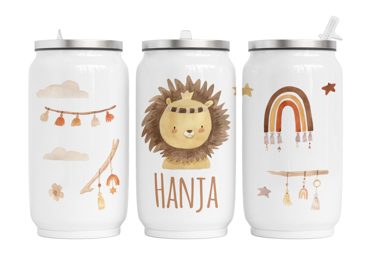 Personalisierte Thermo-Edelstahl Trinkdose  13.Löwe