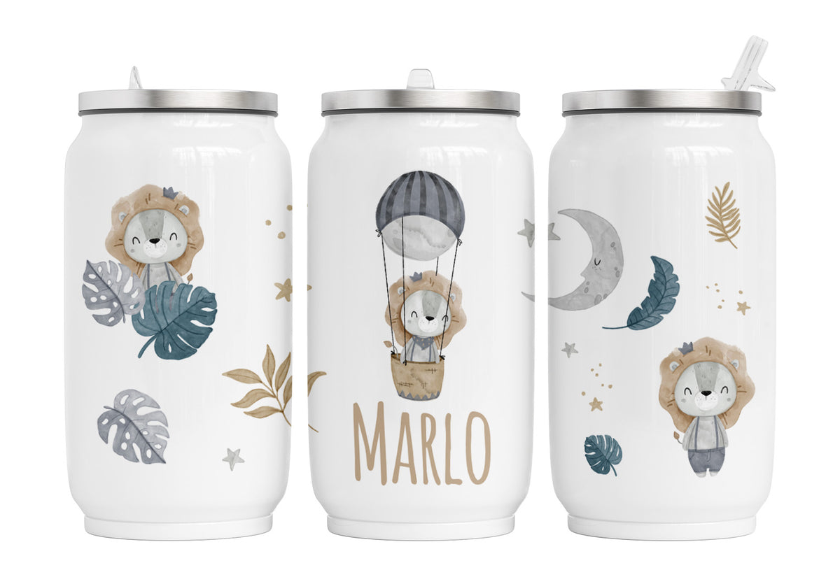 Personalisierte Thermo-Edelstahl Trinkdose  24. Lion Moon