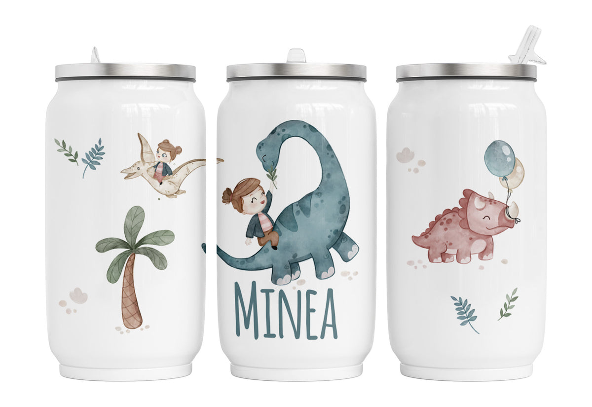 Personalisierte Thermo-Edelstahl Trinkdose  43. Dinoreiterin