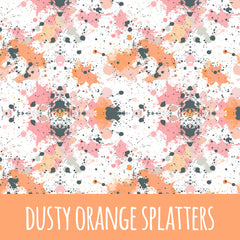 dusty orange splatters Vorbestellung (Stoffart wählbar)