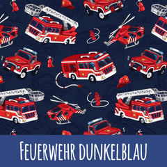 Feuerwehr blau Bio Jersey 51cm Stoffrest 18,1€/m