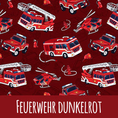Feuerwehr dunkelrot Bio Jersey 53cm Stoffrest 18,1€/m