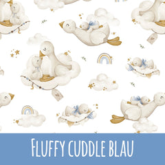 Fluffy cuddle blau Bio Jersey 49cm Stoffrest 18,51€/m