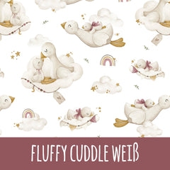 Fluffy cuddle weiß Bio-Sommersweat 50cm Stoffrest 20,8€/m