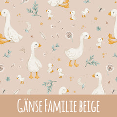 Gänsefamilie nude/rosa Bio Jersey 52cm Stoffrest 18,1€/m